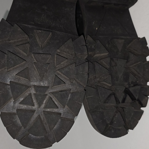 Schutz Kaile Black Leather Combat Boots Women 8 - Picture 12 of 15